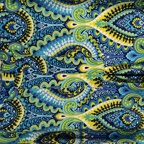 Buckhead Betties Dress Size XL A Line Midi Long Sleeve Peacock Print Spring - Picture 4 of 13